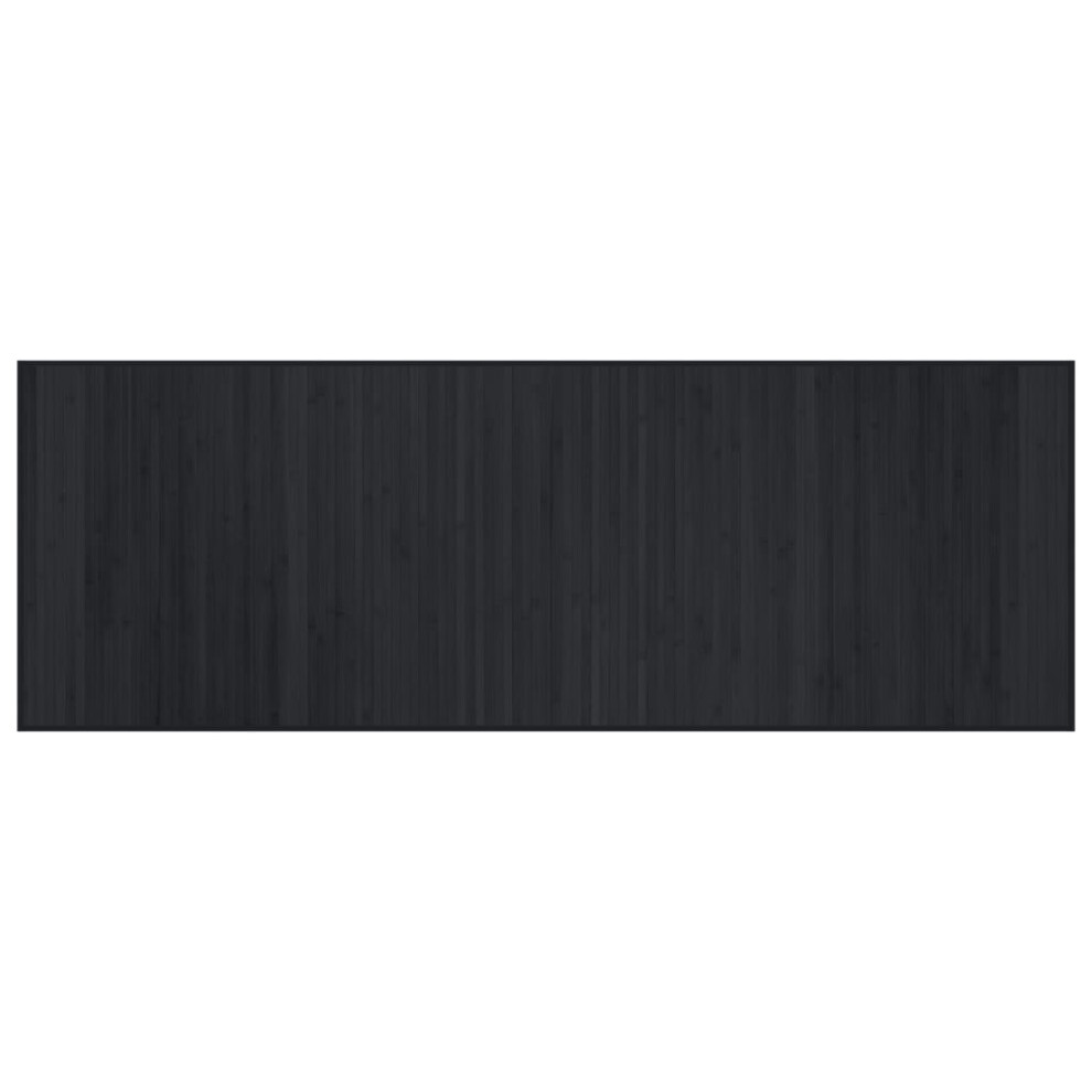 vidaXL Rug Floor Mat Area Rug Hallway Carpet Runner Rectangular Black Bamboo