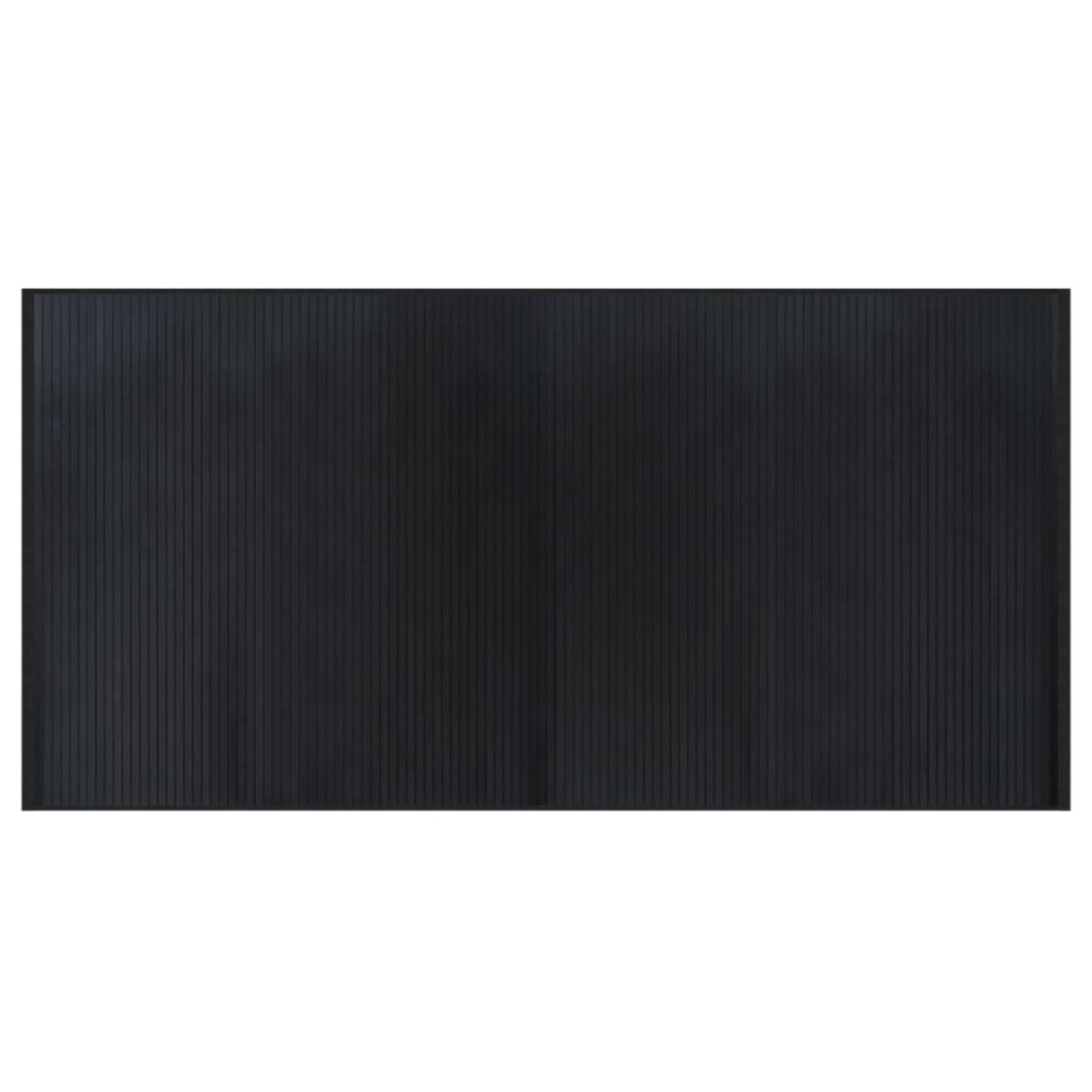 vidaXL Rug Floor Mat Area Rug Hallway Carpet Runner Rectangular Black Bamboo