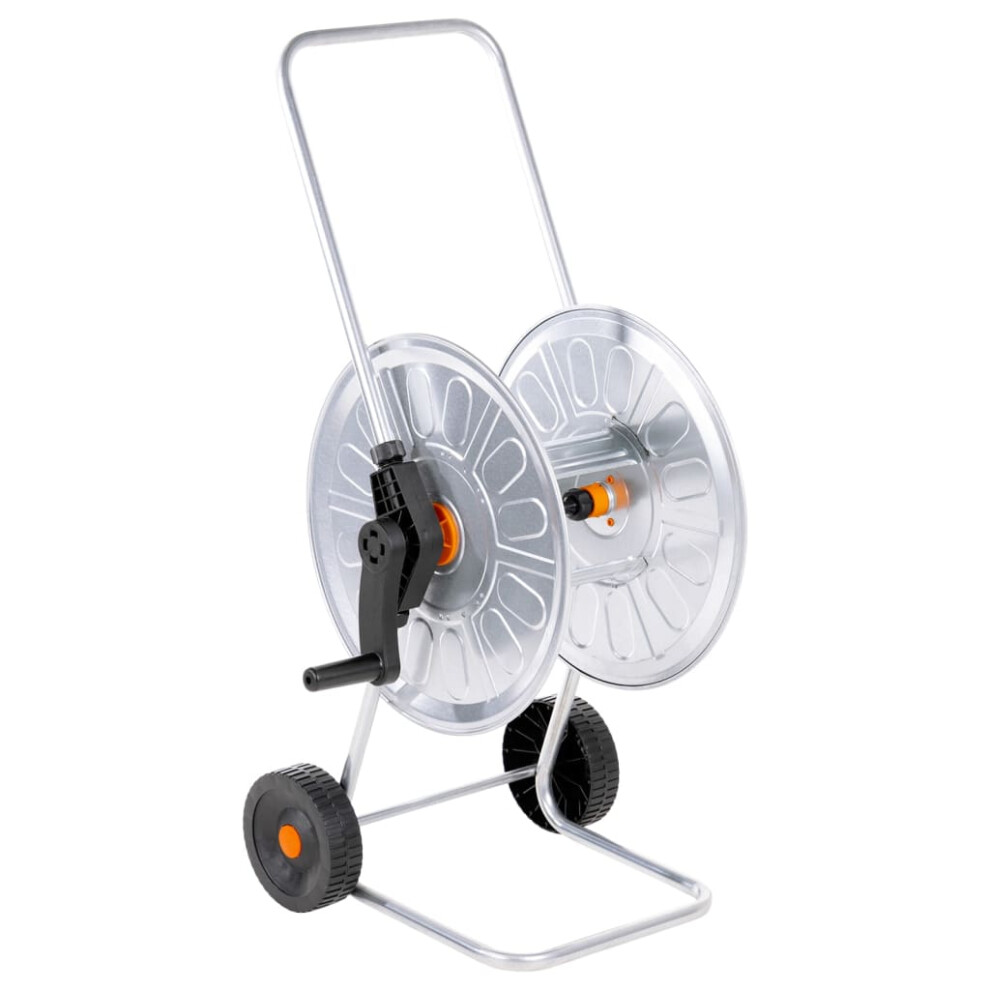 vidaXL Hose Reel Cart for 60 m 1/2" Hose Garden Hose Cart Hose Trolley Steel