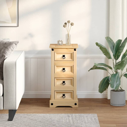 VidaXL vidaXL Bedside Cabinet Nightstand Bed Side Table Bed Cabinet Solid Wood Pine 2