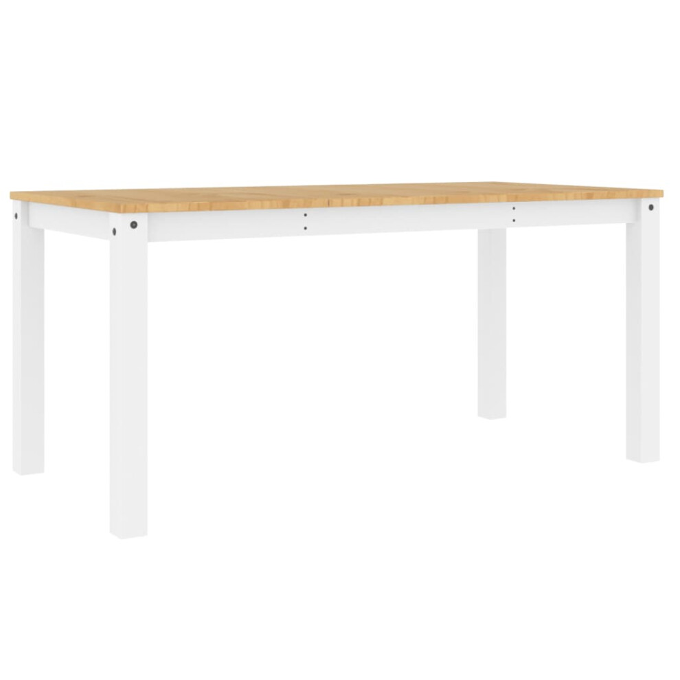 vidaXL Dining Table Kitchen Table Dining Room Table White Solid Wood Pine