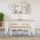 VidaXL vidaXL Dining Bench Hall Dining Room Seat Kitchen Bench White Solid Wood Pine 3