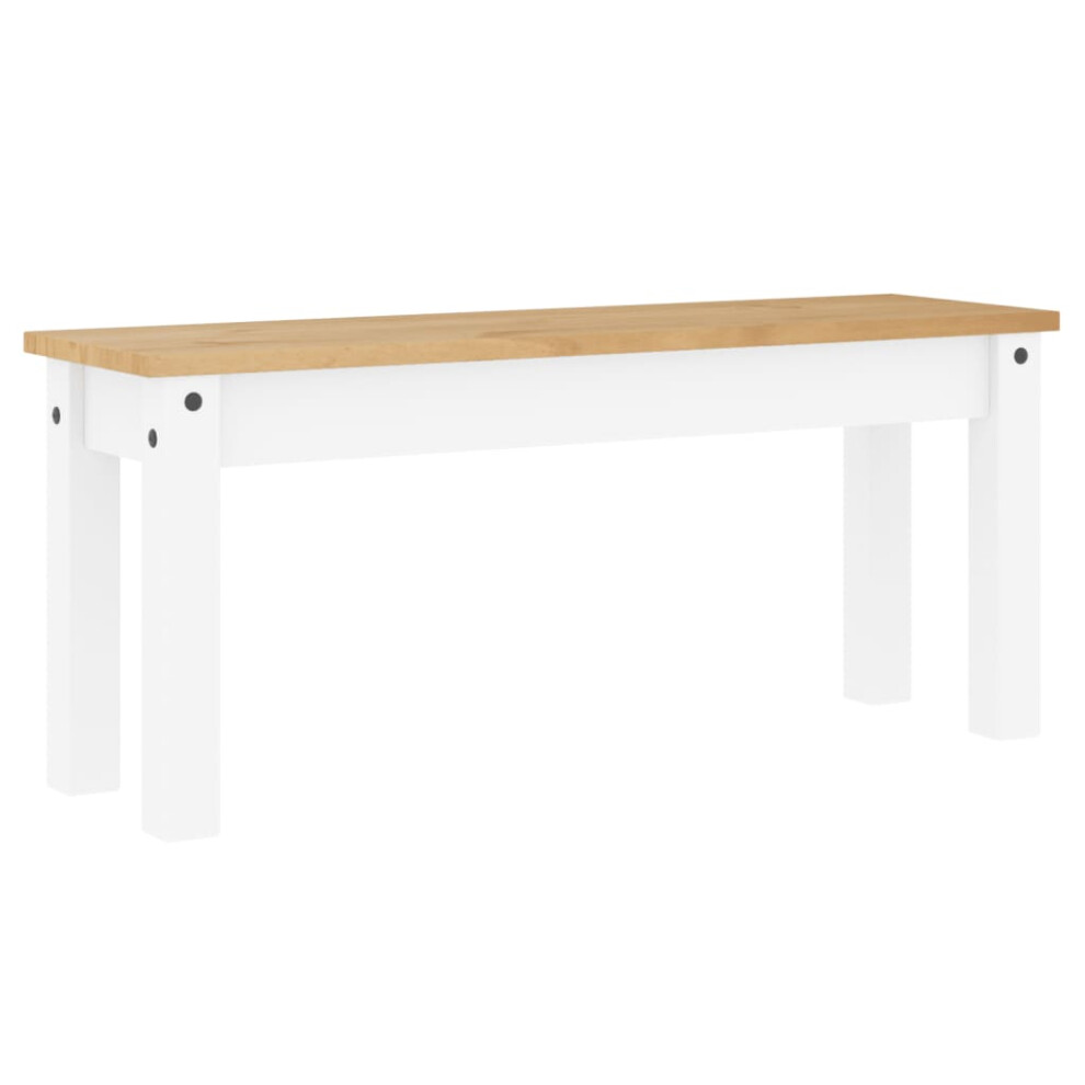 vidaXL Dining Bench Hall Dining Room Seat Kitchen Bench White Solid Wood Pine