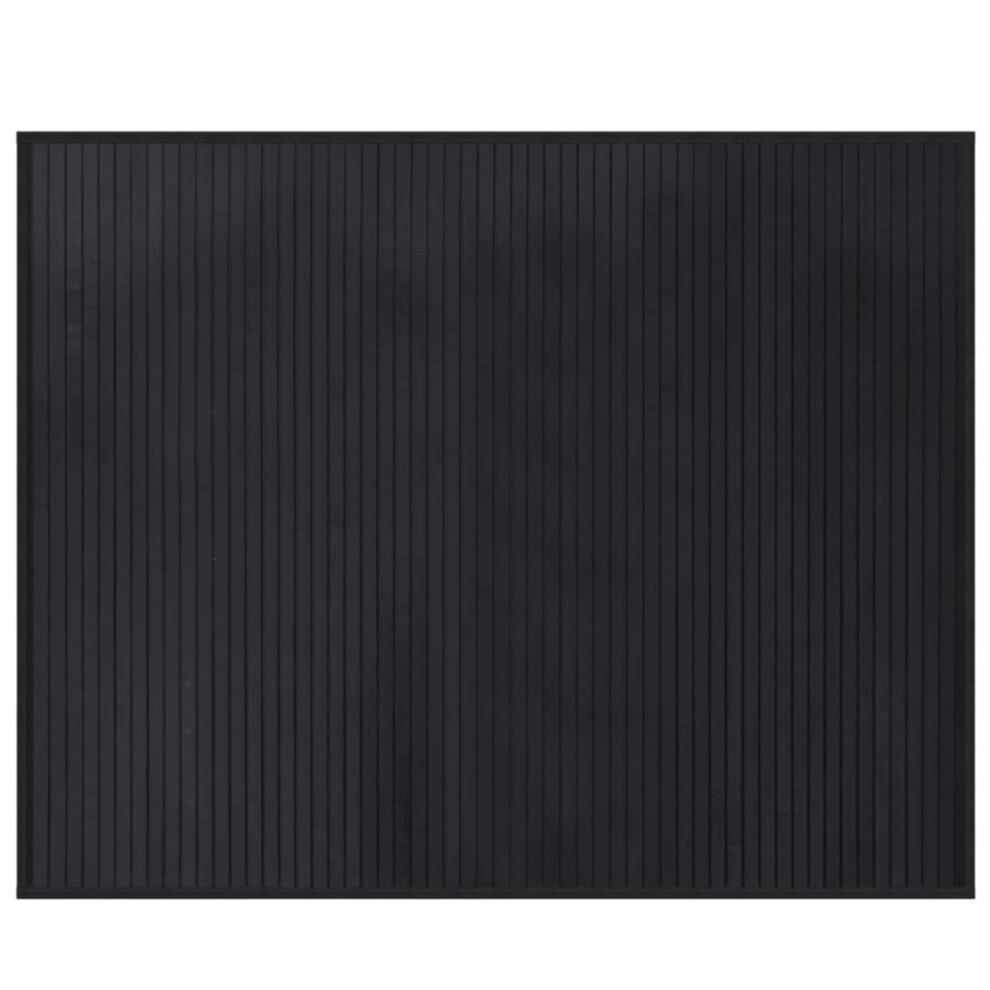 vidaXL Rug Floor Mat Area Rug Hallway Carpet Runner Rectangular Black Bamboo