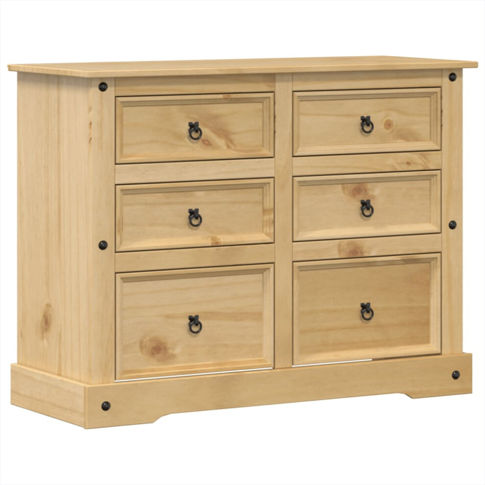 vidaXL Chest of Drawers Hall Storage Drawer Cabinet Sideboard Solid Wood Pine