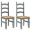 VidaXL vidaXL Dining Chairs Dining Room Kitchen Chair 2 pcs Grey Solid Wood Pine 1