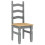 VidaXL vidaXL Dining Chairs Dining Room Kitchen Chair 2 pcs Grey Solid Wood Pine 5