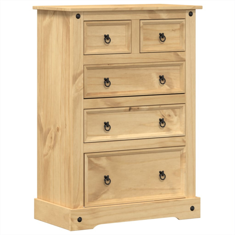 vidaXL Chest of Drawers Hall Storage Drawer Cabinet Sideboard Solid Wood Pine