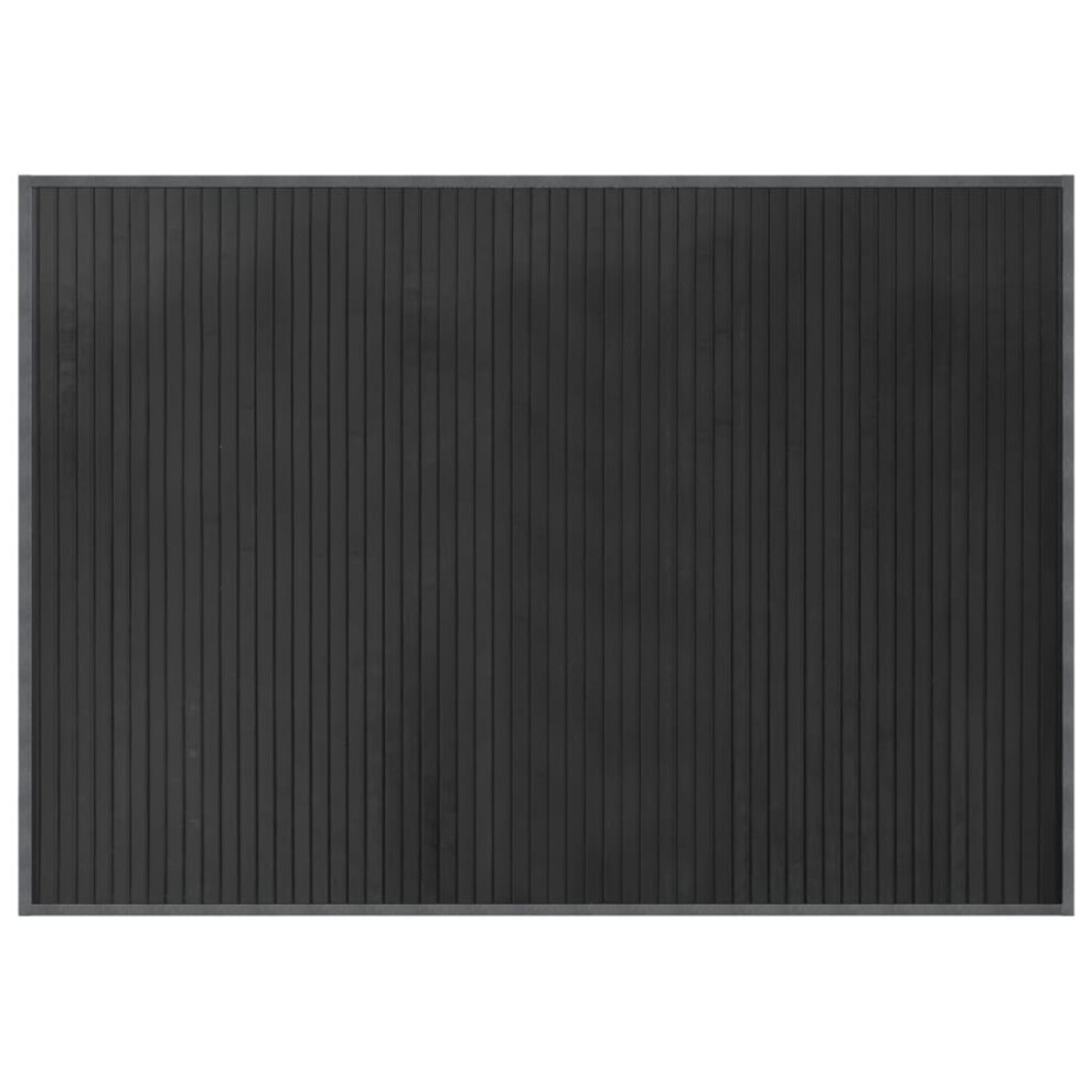 vidaXL Rug Floor Mat Area Rug Hallway Carpet Runner Rectangular Grey Bamboo