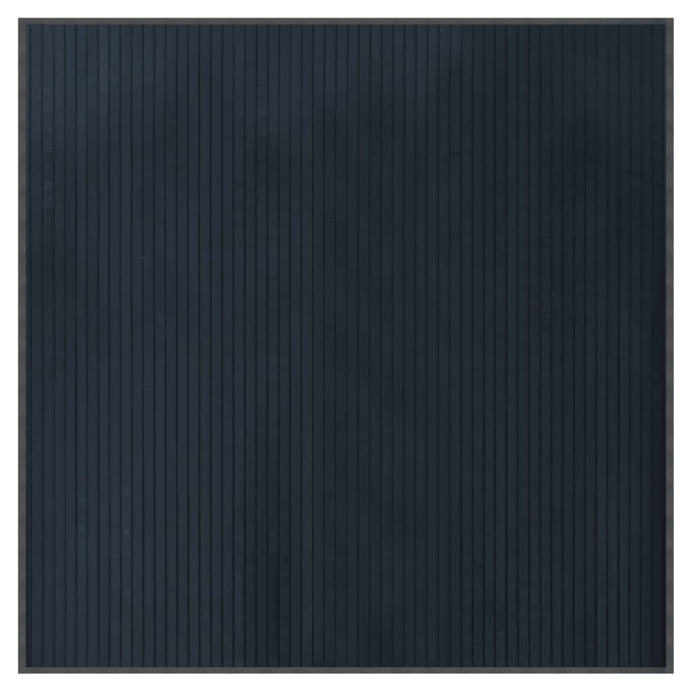 vidaXL Rug Floor Mat Area Rug Hallway Carpet Runner Mat Square Grey Bamboo