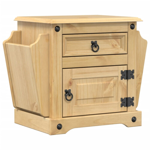 VidaXL vidaXL Bedside Cabinet Nightstand Bed Side Table Bed Cabinet Solid Wood Pine