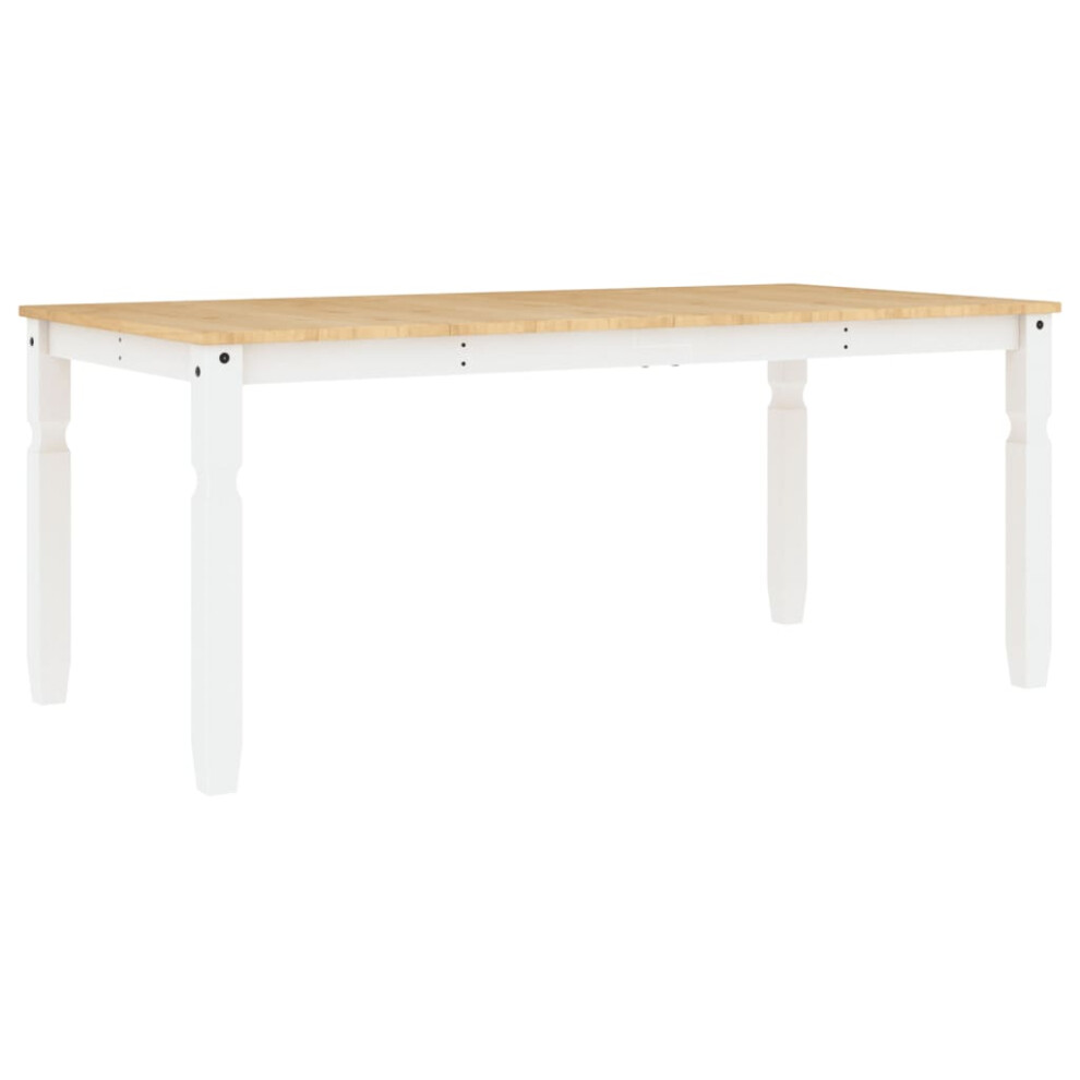 vidaXL Dining Table Kitchen Table Dining Room Table White Solid Wood Pine