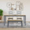 VidaXL vidaXL Dining Bench Hall Dining Room Seat Kitchen Bench Grey Solid Wood Pine 3