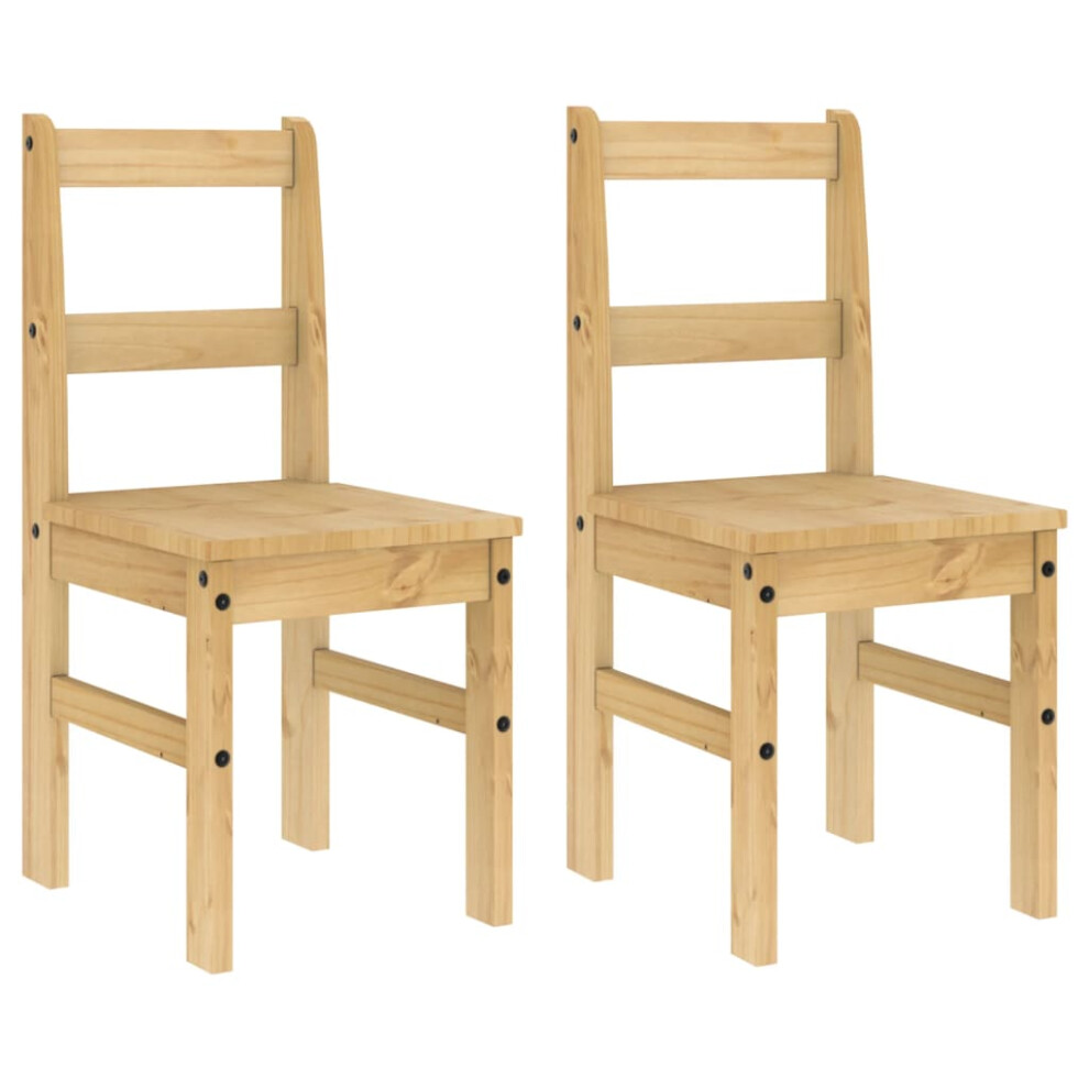 vidaXL Dining Chairs Kitchen Chair Dining Room Chair 2 pcs Solid Wood Pine