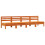 VidaXL vidaXL Garden Sofas Armless Outdoor Sofas 4 pcs Wax Brown Solid Wood Pine 2