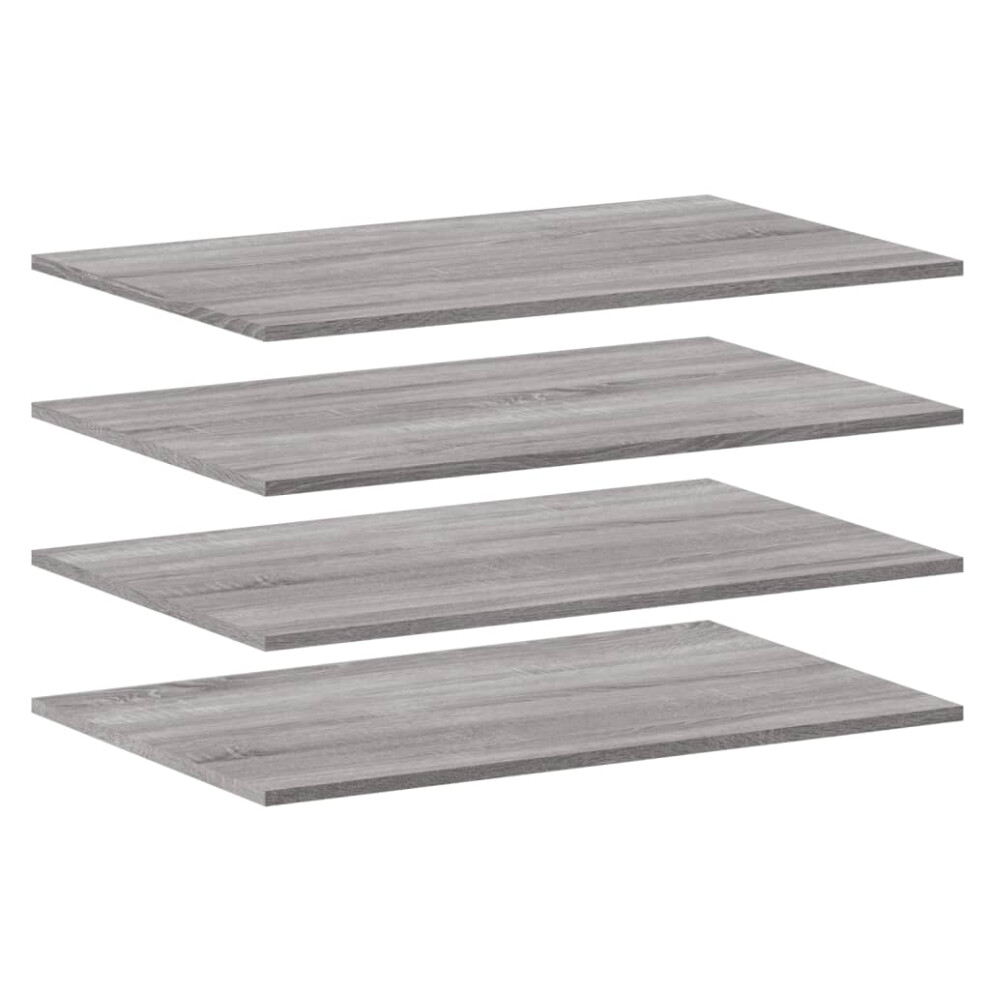 vidaXL Wall Shelves Floating Shelf Wall Rack 4 pcs Grey Sonoma Engineered Wood