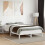 VidaXL vidaXL Bed Frame Bed Base Bedstead White 135x190 cm Double Solid Wood Pine 3