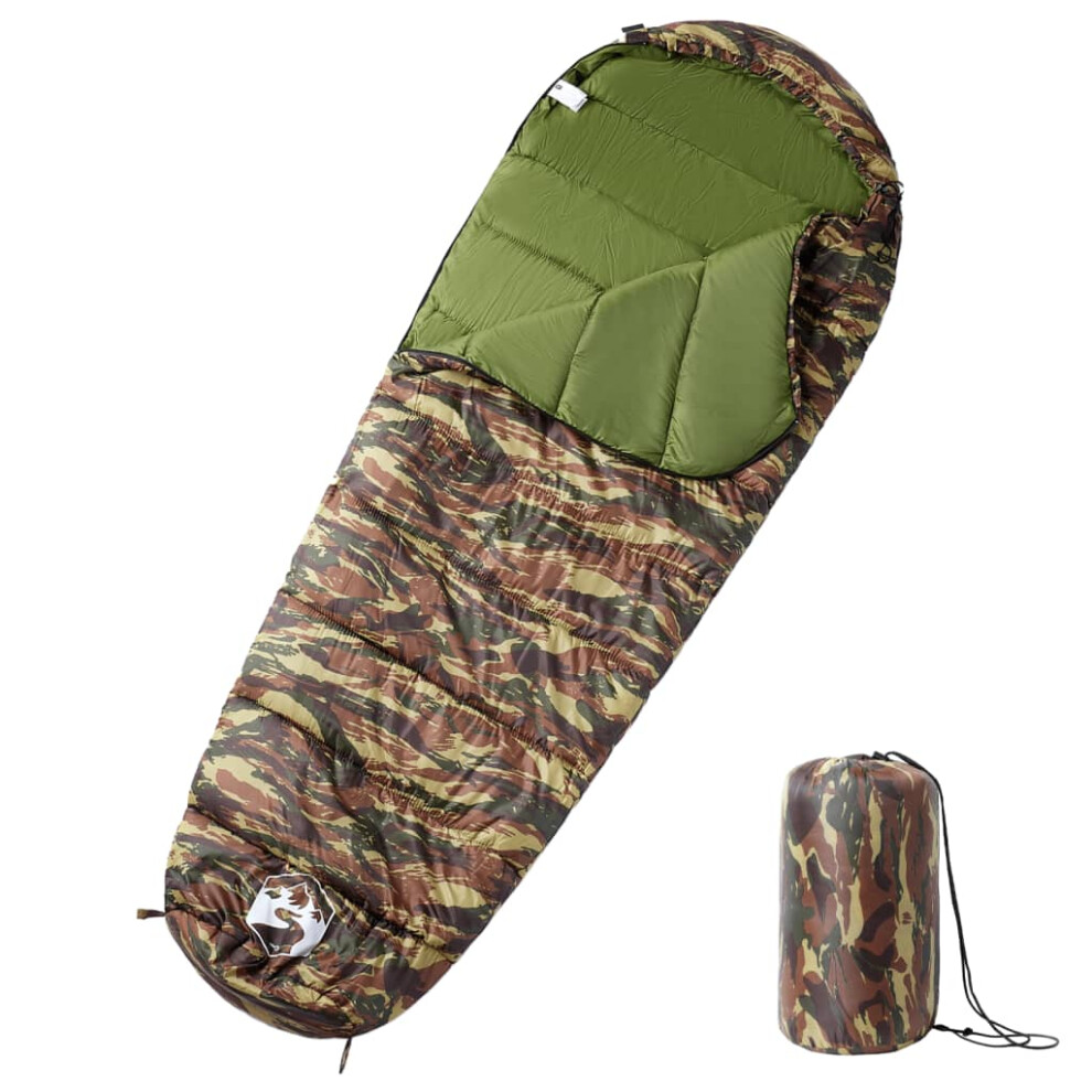 vidaXL Mummy Sleeping Bag for Adults Camping Hiking Sleeping Bag 3 Seasons