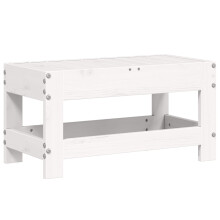 vidaXL Garden Footstool Outdoor Ottoman Garden Footrest White Solid Wood Pine