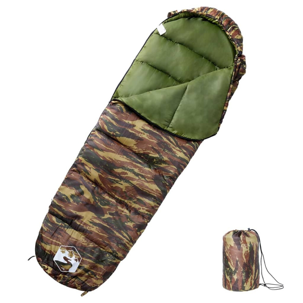 vidaXL Mummy Sleeping Bag for Adults Camping Hiking Sleeping Bag 3 Seasons