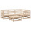 VidaXL vidaXL Garden Sofa Set 5 Piece Outdoor Sofa Set Corner Sofa Solid Wood Pine 2