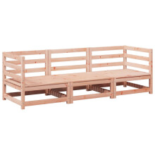 vidaXL Garden Sofa Set 3 Piece Outdoor Sofa Corner Sofa Solid Wood Douglas Fir