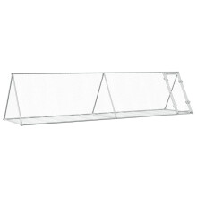 vidaXL Rabbit Hutch Outdoor Rabbit Hutch Rabbit House Silver Galvanised Steel