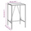 VidaXL vidaXL Bar Table Bistro Table Dining Table with Glass Top Black Poly Rattan 6