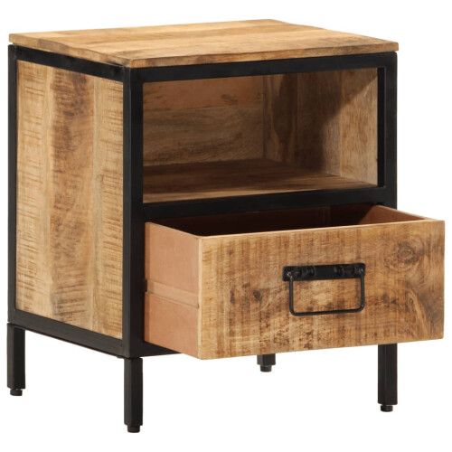VidaXL vidaXL Bedside Cabinet Nightstand Side Table Bed Cabinet Solid Wood Mango 1