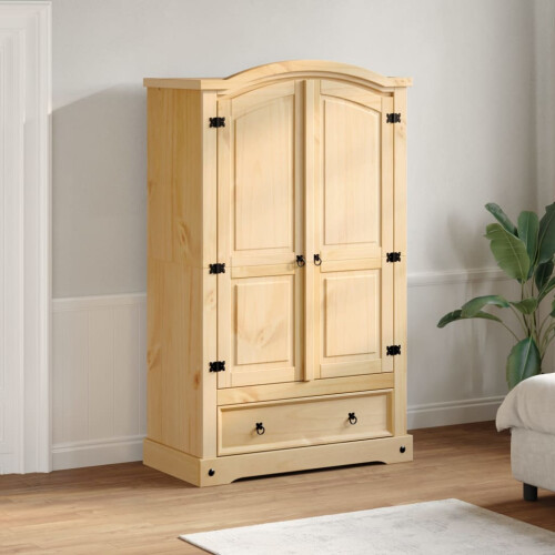 VidaXL vidaXL Wardrobe Organiser Closet Clothes Storage Organiser Solid Wood Pine 2