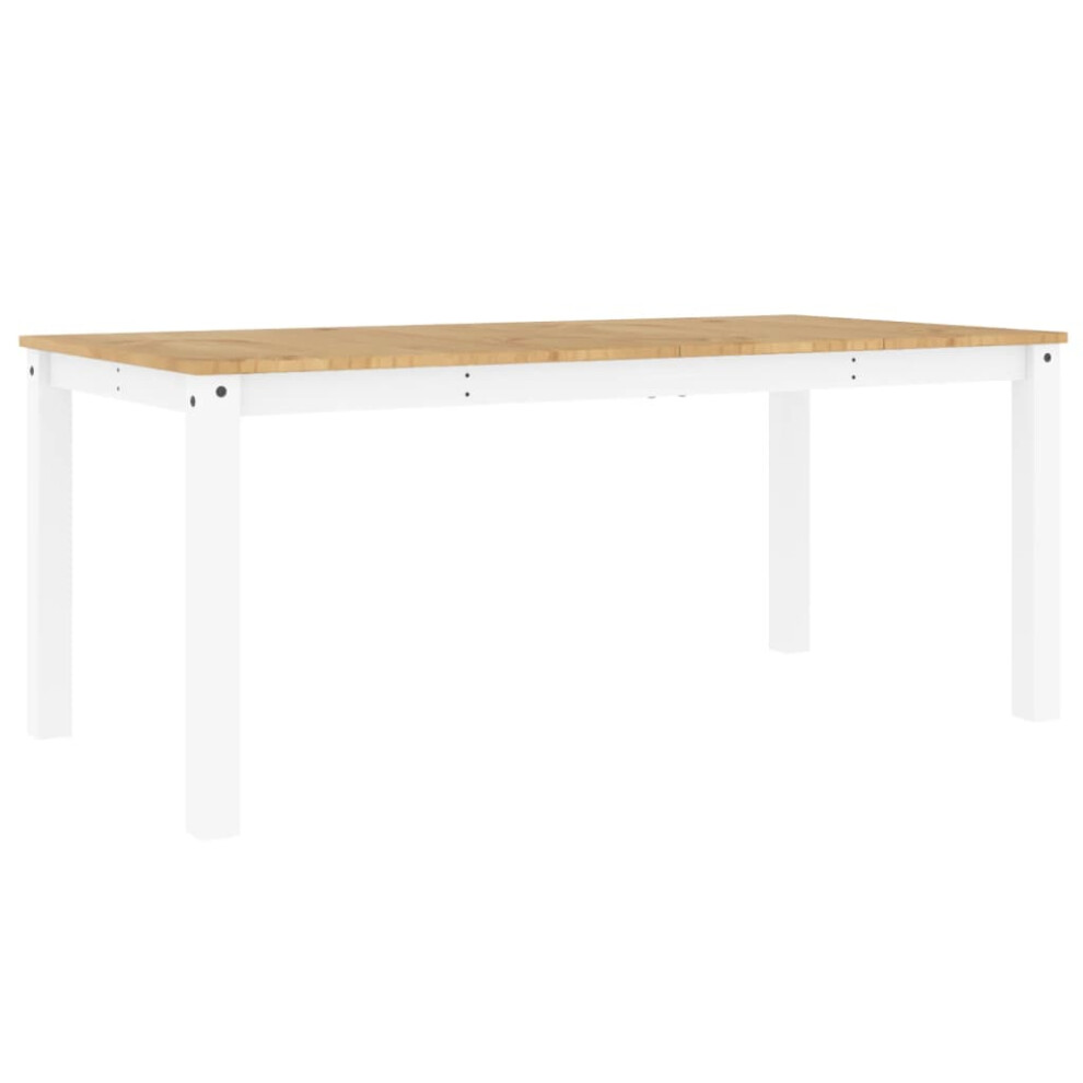 vidaXL Dining Table Kitchen Table Dining Room Table White Solid Wood Pine