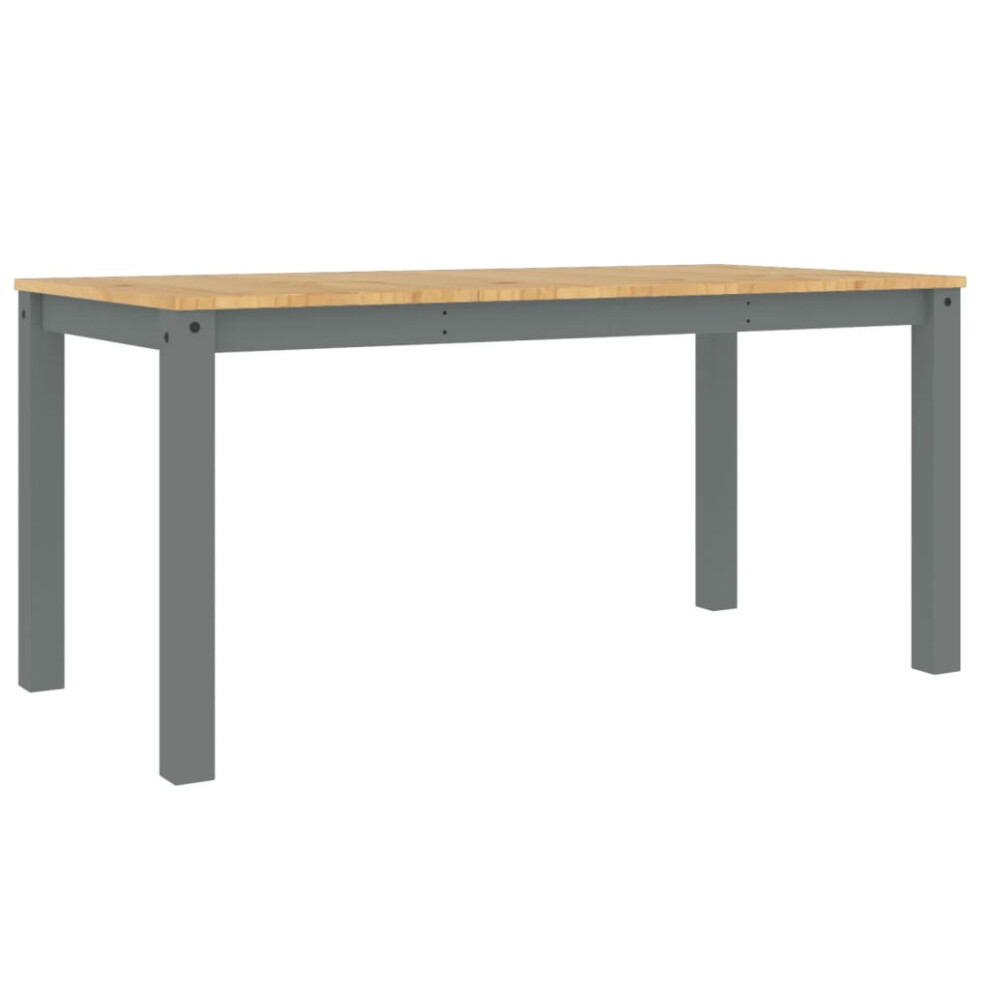 Vidaxl Dining Table Dining Room Kitchen Dinner Table Grey Solid Wood Pine