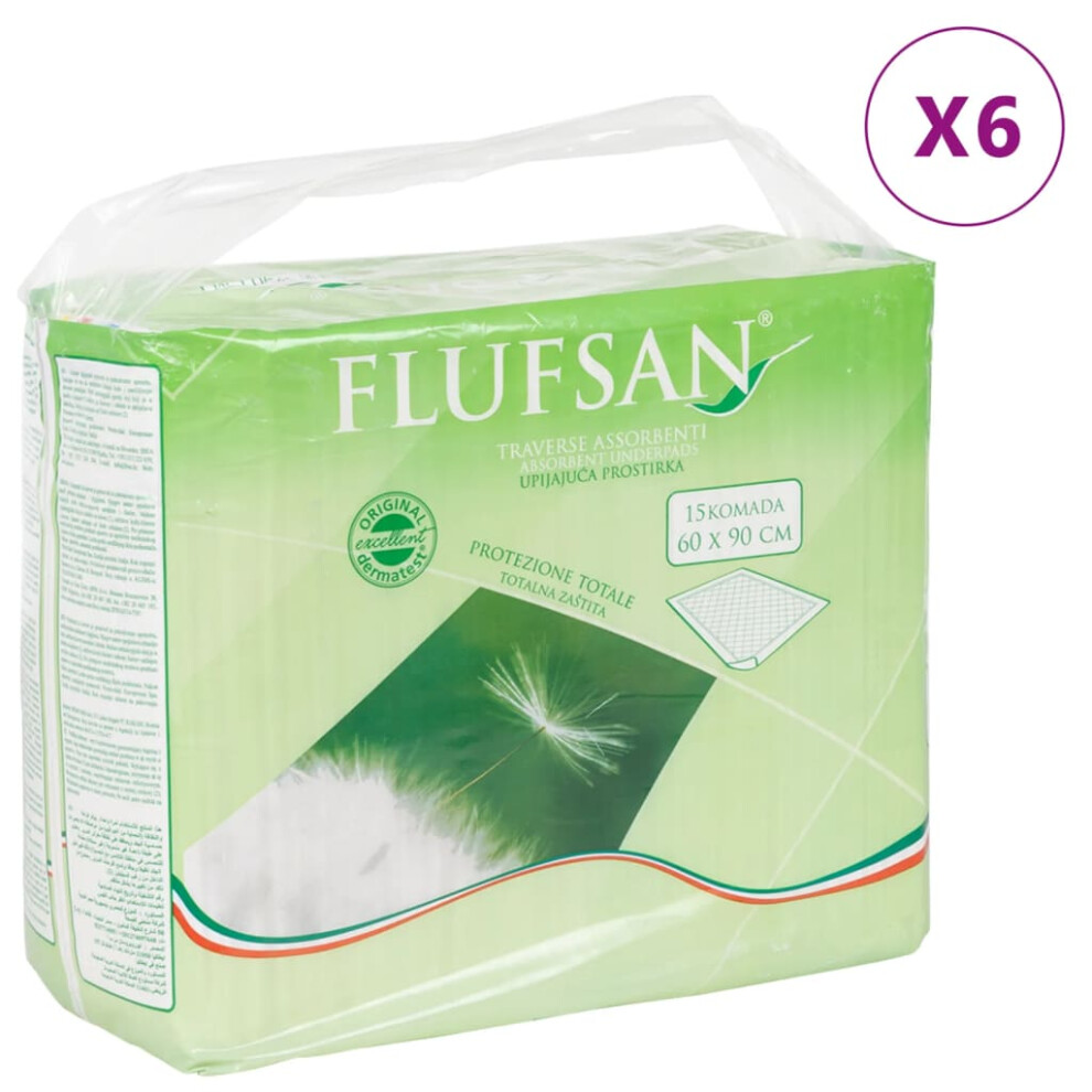 Flufsan Incontinence Bed Pads Absorbent Bed Sheets Protective Mats 90 pcs