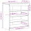 VidaXL vidaXL Sideboard with LED Lights Cupboard Highboard Side Cabinet Concrete Grey 4