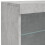 VidaXL vidaXL Sideboard with LED Lights Cupboard Highboard Side Cabinet Concrete Grey 9