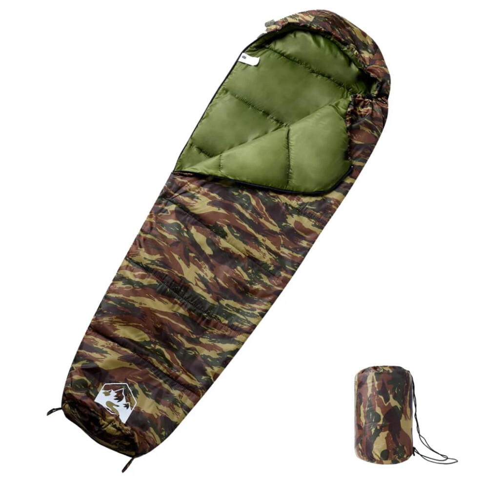 vidaXL Mummy Sleeping Bag for Adults Camping Hiking Sleeping Bag 3 Seasons