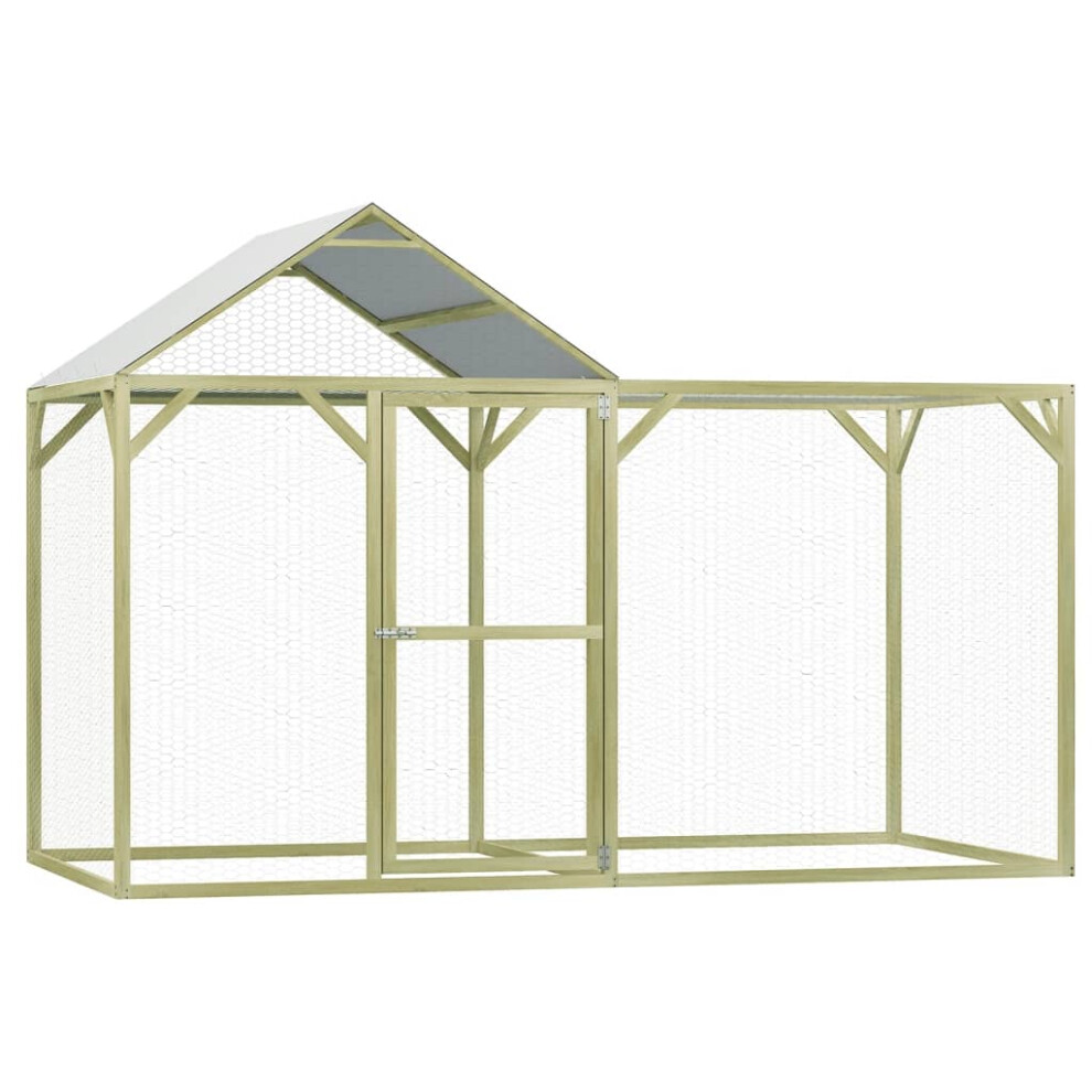 vidaXL Chicken Cage Chicken Coop Run Cage Impregnated Wood Pine and Steel