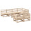VidaXL vidaXL Garden Sofa Set 8 Piece Outdoor Sofa Set Corner Sofa Solid Wood Pine 1