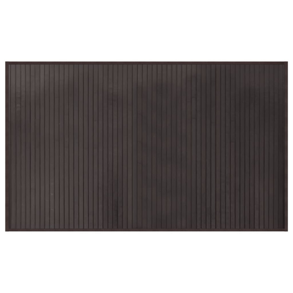 vidaXL Rug Floor Mat Area Rug Carpet Runner Rectangular Dark Brown Bamboo