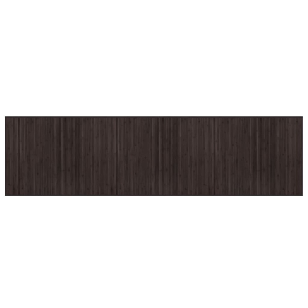 Vidaxl Rug Floor Mat Area Rug Carpet Runner Rectangular Dark Brown Bamboo