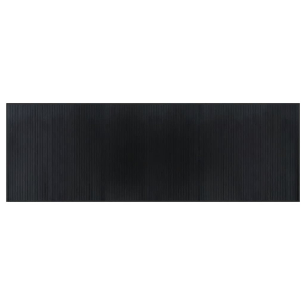 Vidaxl Rug Floor Mat Area Rug Hallway Carpet Runner Rectangular Bamboo Black