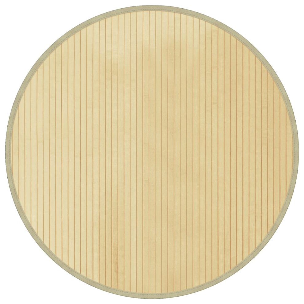 vidaXL Rug Floor Mat Area Rug Hallway Carpet Runner Round Light Natural Bamboo