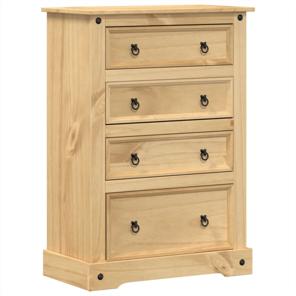 vidaXL Chest of Drawers Hall Storage Drawer Cabinet Sideboard Solid Wood Pine