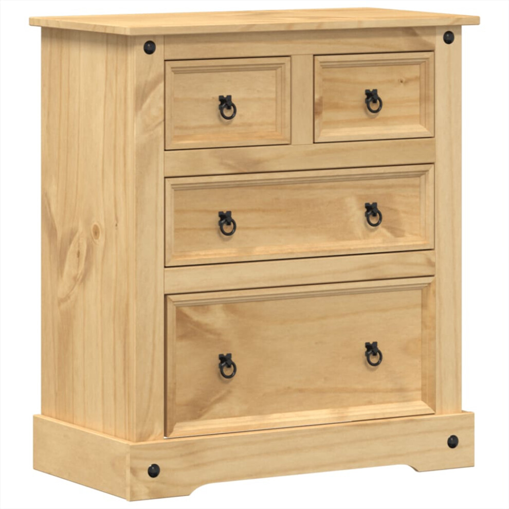 vidaXL Chest of Drawers Hall Storage Drawer Cabinet Sideboard Solid Wood Pine