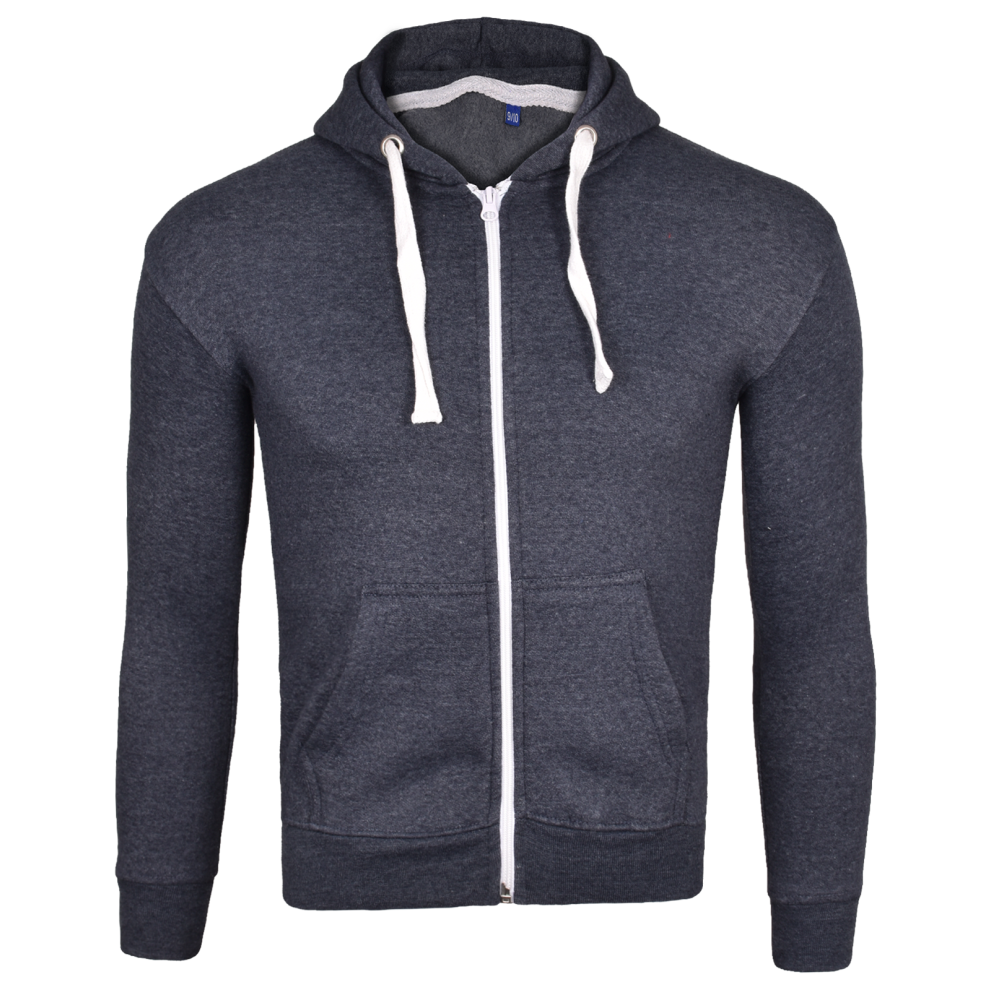 True Face (Denim - White Cord, Uk 7 - 8 Years) Kids Sweatshirt With Whitecord Plain Zipper Hoodie
