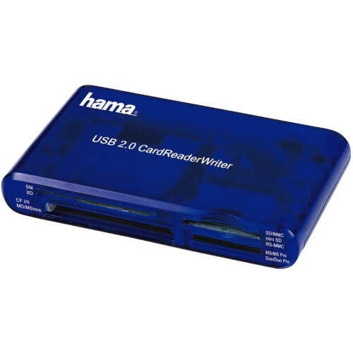 Hama Hama 35 in 1 USB 2.0 Multi Card Reader, Blue 1