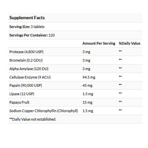 American Health, Ψιλοψυγές Σούπερ Παπάγια Ενζύμες Πλάς, 360 Tablettes 2