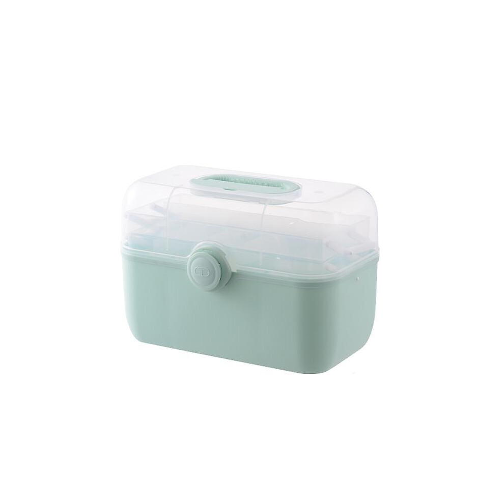 (A, 28.5x16x18.5cm) 3 Layers Large Capacity Family Medicine Organizer Box Portable First Aid Kit Medicine Storage Container Family Emergency Kit Box