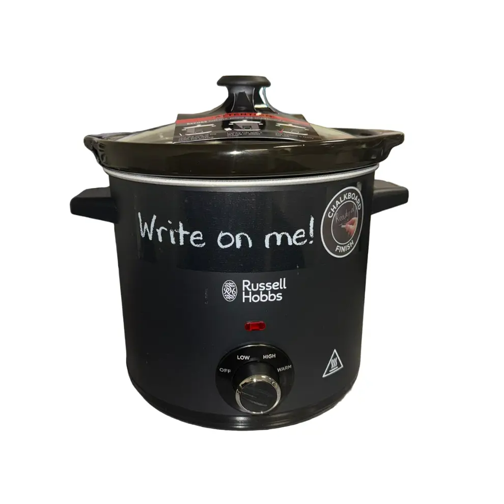 Russell Hobbs 24180 NEW Chalkboard 4 Portions Family Slow Cooker 3.5L 200W Black