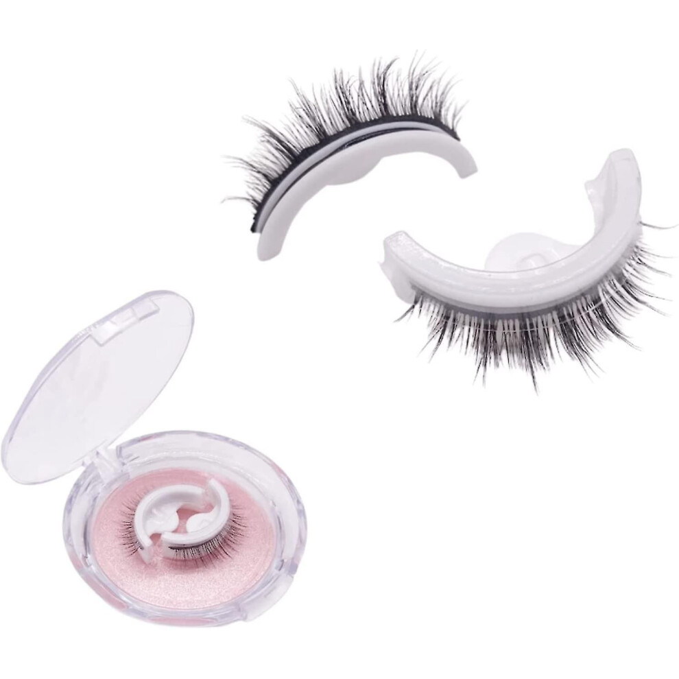 (Natural4) Reusable Adhesive Eyelashes, False Lashes 3d Self Adhesive False Eyelash Easy To Put On Natural Fake Eyelashes